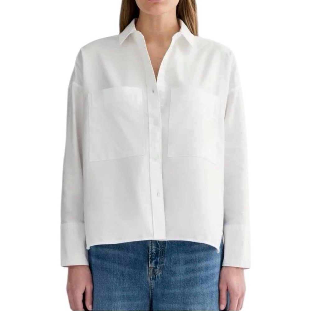 NWT Everlane The Boxy Oxford Shirt Off White Womens Size Medium